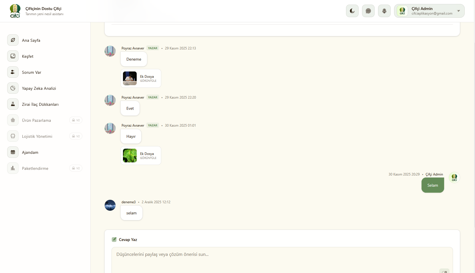 Topluluk Forumu Ekranı